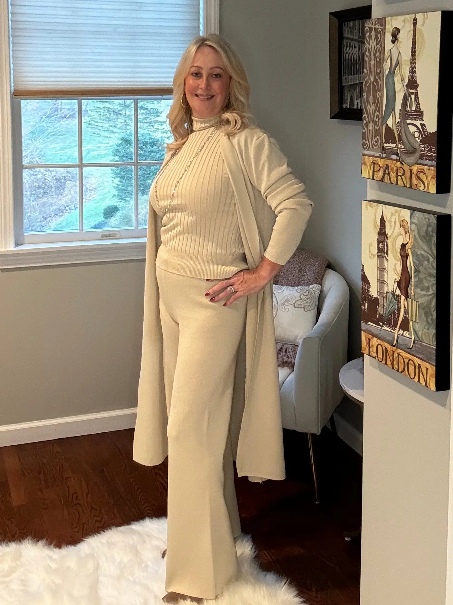Brand Name - Knitted Vest, Cardigan, and Pants Set - Casual Womenswear for Winter Wear