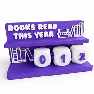 Books Read This Year Tracker 3D Printed