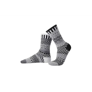 Solmate Socks Women & Men Modern Mismatched Midnight Crew Socks