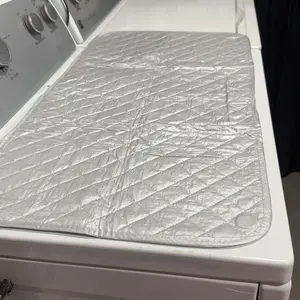 [New Deal] Magnetic Ironing Mat Blanket,Iron Board Alternative Cover/Quilted Washer Dryer Heat Resistant Pad/Portable Cover/Mat Grey 33"X 18"