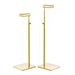 Elitnus Adjustable Height Purse Display Stands  - Durable Metal Handbag Display - Boutique Organizer Rack with Hanging Hook - Perfect for Retail Store, Jewelry Display, Fashion Accessories Decor - Gift for Shop Owners Stainless Set