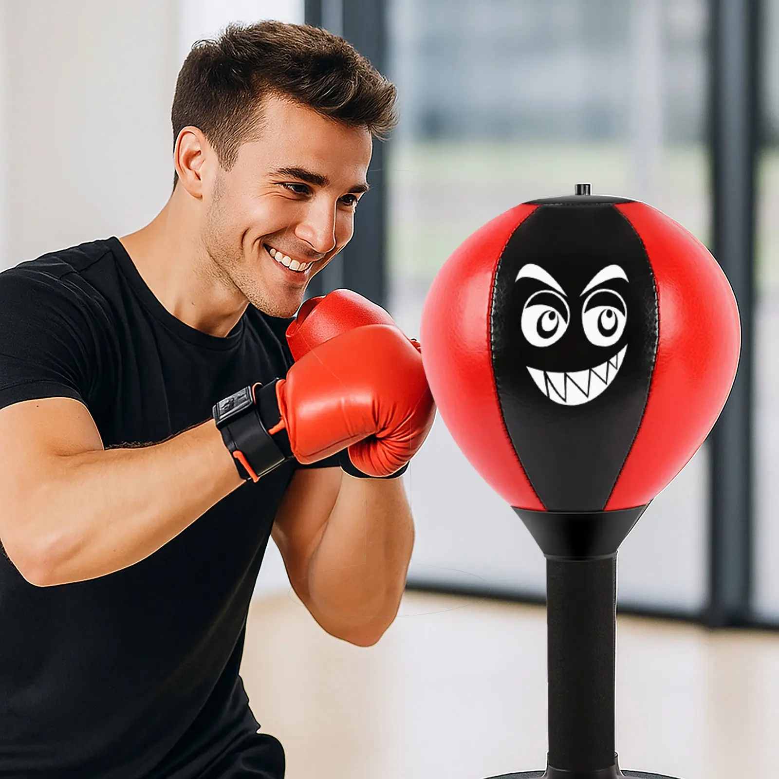 Mini Desktop Punching Bag with Stable Suction Base, Portable Boxing Training Tool for Adult Stress Relief at Home or Office