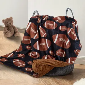 Football  Blanket for Boys Girls Soft Fleece Minky Blanket with Dotted Backing Double Layer   Blankie for     Ideas to Son Nephew Grandson 26.5 * 40 Inches