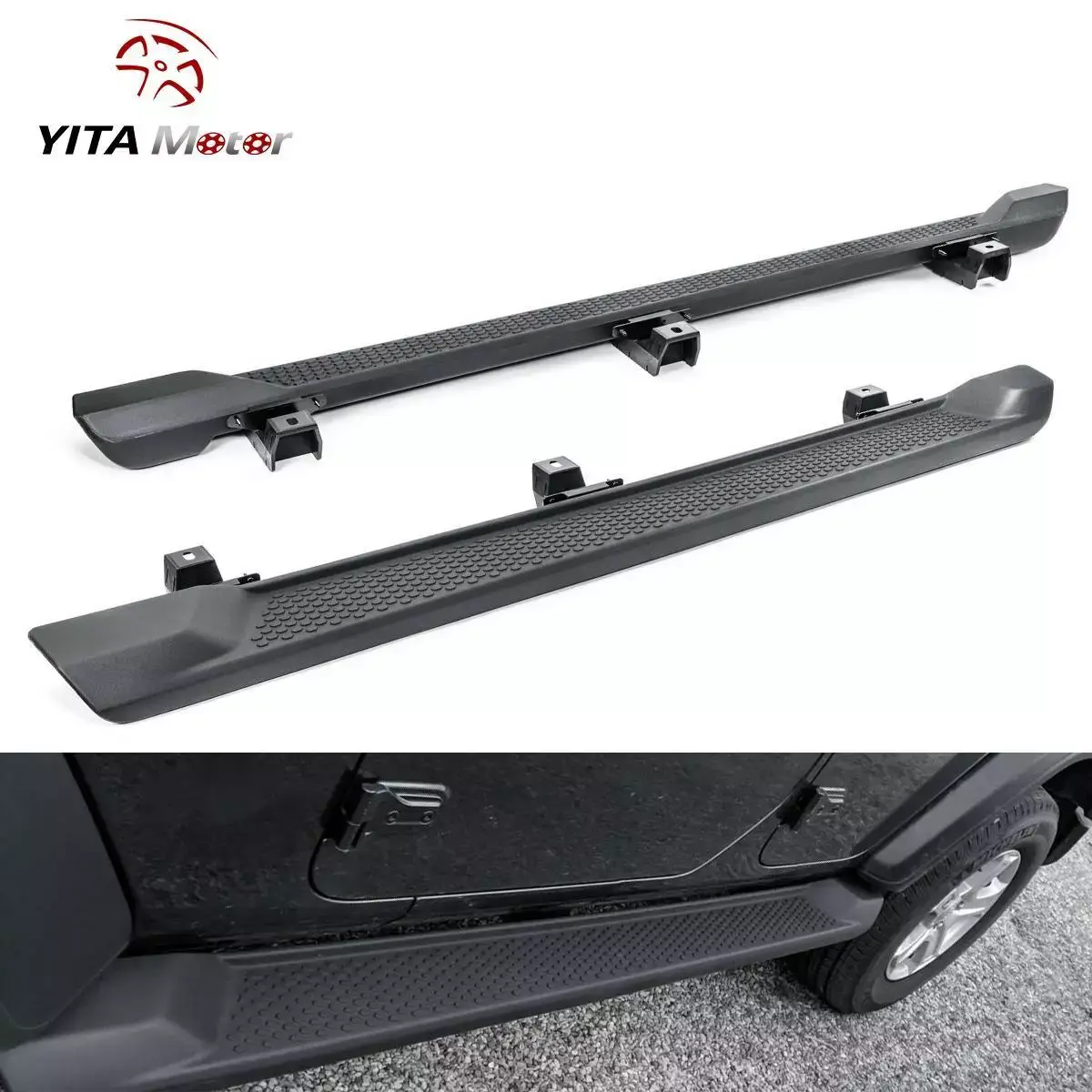 OEDRO 6 inches OE Style Running Boards, Nerf Bars, Side Steps Compatible for 2018-2025 Jeep Wrangler JL 4-Door/2-Door Black (Excl JK Model)
