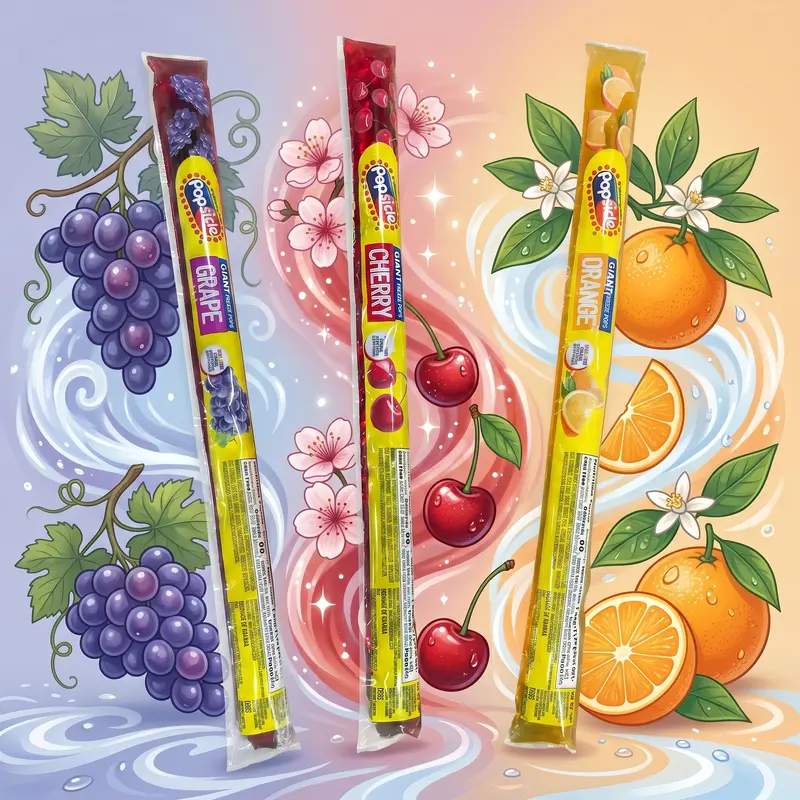 Popsicle Giant Freeze Pops, 27 Count Assorted Fruit Flavors, 15+