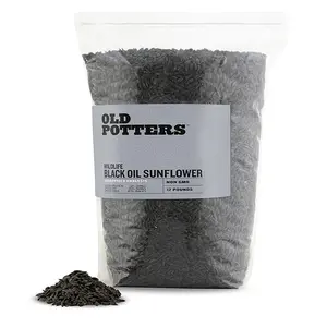 Wildlife Black Oil Sunflower Seeds - Non GMO USA Grown Bird & Wildlife Feed - High Energy Natural Seed Mix for Wild Birds Squirrels & Outdoor Wildlife - 12 lb Bag