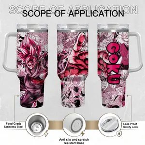 [DBZ] G0ku Black Rose Super Saiyan 4 20oz & 40oz Tumbler With Handle – Anime Gaming Style Stainless Steel Cup, Insulated Iced Coffee Travel Mug, Gift For Otaku & Anime Fans