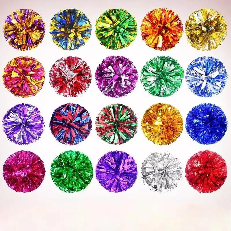 A Pair Cheerleader Pom Poms 30cm Cheerleading Pompoms Ring Style Team Sports Pompom Girls Game Big Match Cheering Hand Flower Sports Day