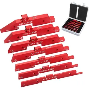 Precision Height Gauge Setup Blocks, 7 Pcs Aluminum Woodworking Setup Bars, Router Table & Table Saw Measuring Accessories