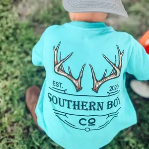 Deer Antlers Short Sleeve Kids Tee, Southern Boy Co Shirt, Family Matching Outfits, Mom And Son Tee, Youth And Adult Shirt graphic dad