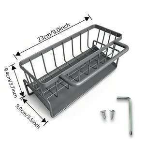 Kitchen Accessories Kitchen Sink Drain Rack &Stainless metal spongerack,  Metal Sponge Drain Holder  Multifunctional Storage Rack for Home, Storage Organizer, Household Essentials, Fall Decor, Kitchen Gadgets