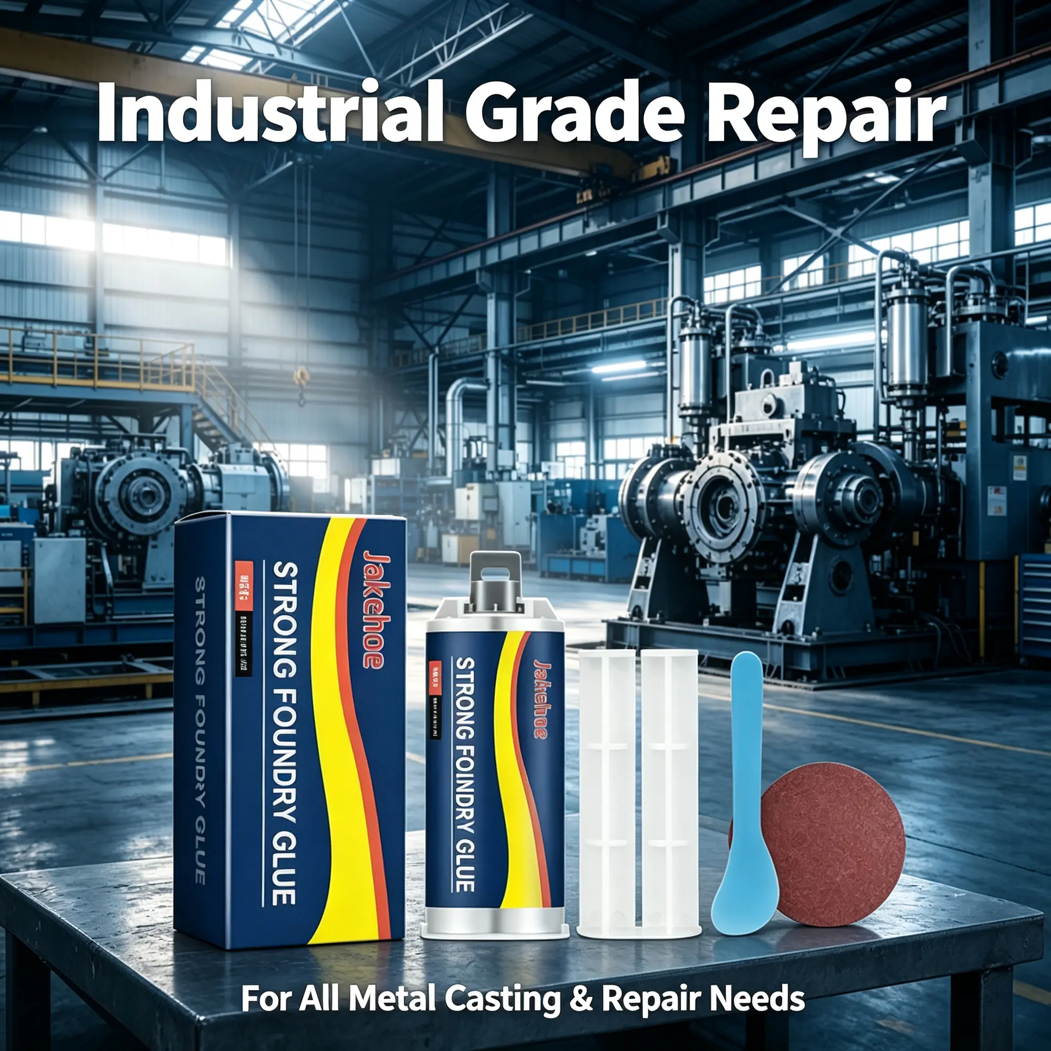 New Semi-Solid AB Enhanced Cast Repair Glue, High Temperature Resistant Liquid Metal Welding Filler, Metal Repair Adhesive for Fixing Metal Casting Defects, Cracks, Holes and Leaks, Industrial Hardware Restoration Glue