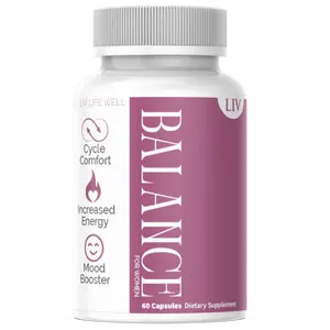 Balance by LIV International - Hormonal Balance - Cycle Comfort - Increased Energy - Mood Booster for Women 60 Capsules Alleviates PMS & Menopause Symptoms