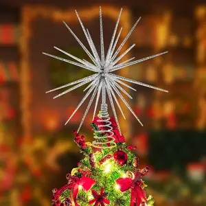 13.7 Inch  Christmas Tree Topper -  Burst  Tree Topper, Exploding  Christmas Tree Decorations