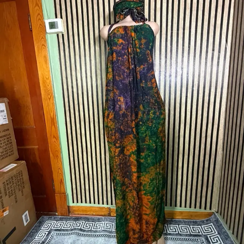 Backless dera with scarf sets