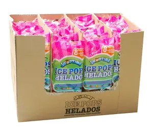 Snowtime Ice Pops 2.37oz 8pk Assorted Flavors Vegan Friendly 24 Units per Case Sugar Free Sold by Case