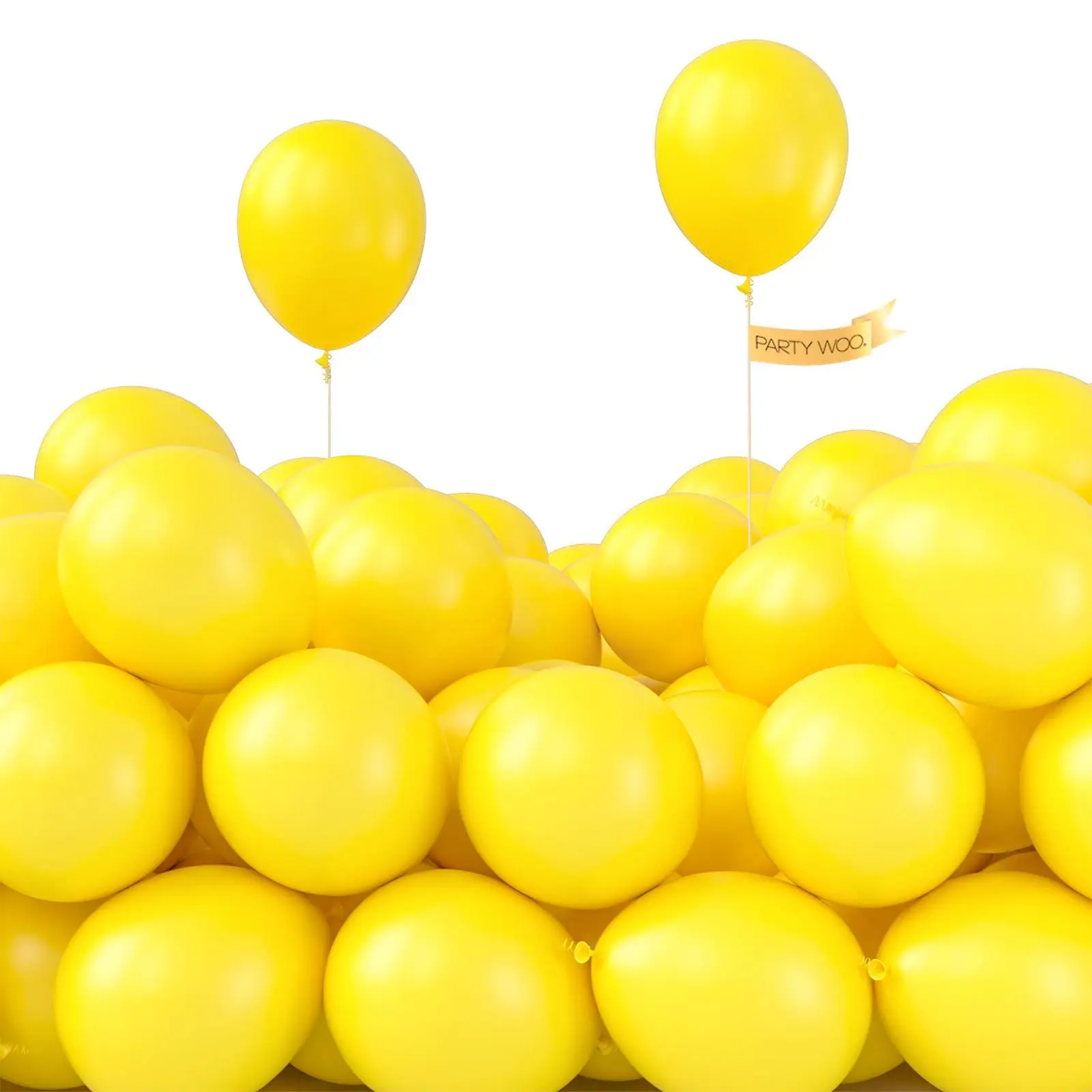 PartyWoo Yellow Balloons 50pcs 5 Inch Small Mini Matte Yellow Latex Balloons for Easter Bee Baby Shower Gender Reveal Engagement Sunflower Graduation Birthday Summer Party Decorations Yellow-Y55