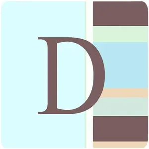 Carolines Treasures  Monogram - Blue Stripes Foam Coasters Initial Letter D- Set Of 4