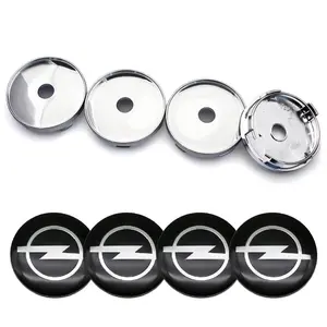 4 Pieces 60mm Car Wheel Center Caps with 56mm Rim Stickers, Decorative Emblems for Opel Astra Insignia Mokka Zafira Corsa Vectra Antara Accessories
