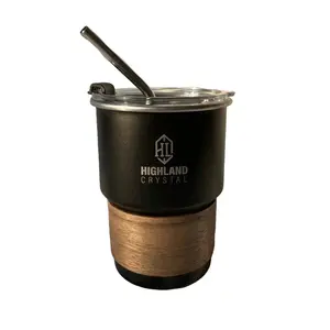 Highland Crystal 304 Stainless Steel Coffee Cup with Lid 500ml – Outdoor Camping Portable Anti-Scald Tumbler, High-Aesthetic American Style Water Cup