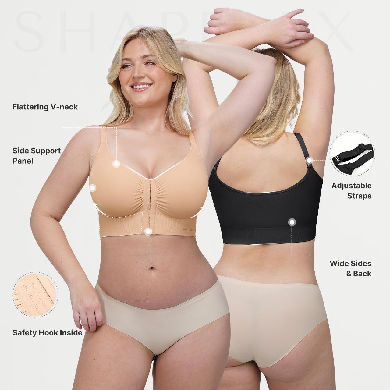 SHAPELLX Front-Closure Seamless Push-Up Bra Top for Women Fit SHAPELLX Front-Closure Seamless Push-Up Bra Top for Women Fit