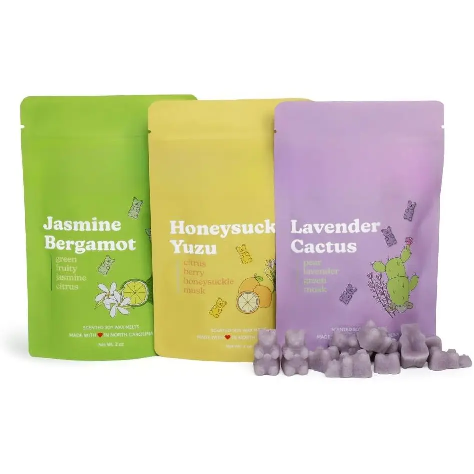 Spring Mix Premium Scented , Non  Soy  Melts - 6 Total Oz. of Scented  Melts. Includes Jasmine Bergamot, Honeysuckle Yuzu, and Lavender Cactus