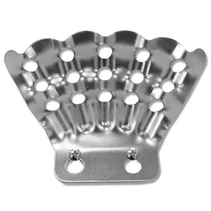5-Pronged Steel Wall Flag Holder, Heavy-Duty Flag Bracket for Home Organiser, Hooks & Rails Setup