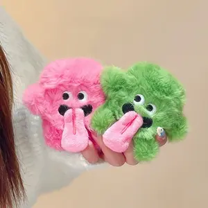 Cute Plush Tongue Monster Design Earphone Case, 1 Count Earphone Protective Cover, Earphone Accessories Compatible with AirPods 1/2/3/pro/pro2