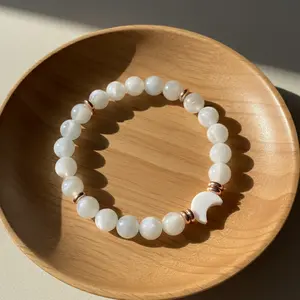 Full Moon Crystal Bracelet - Lunar Energy Bracelet Moonstone Bracelet Healing Crystal - Cleanse Bracelet, Inner Peace Bracelet Gift for her