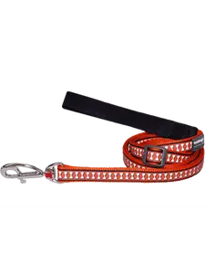 Red Dingo L6-RB-OR-12 Dog Lead Reflective Orange- Extra Small