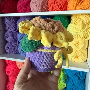 Sunflower with Purple Pot