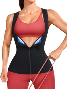 Women's High Elastic Sports Vest, Zipper Back Design, Sleeveless Plain Top, Fitted Workout Shirt for All Seasons