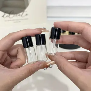 3pcs Travel-Friendly Foundation Liquid Dispenser Bottles with Flip-Top Lid, Transparent Glass with Measurement Markings, Low Allergenic, Ideal for On-the-Go Use, Sample Size Container | Transparent Packaging | Precise Dispensing Lotion Bottle