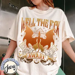 Well the Fuck Aware Comfort Color Shirts, Xaden Riorson Tshirt, Fourth Wing, Iron Flame, Dragon Riders Tshirt, Crew Neck Cotton, Men's T shirts