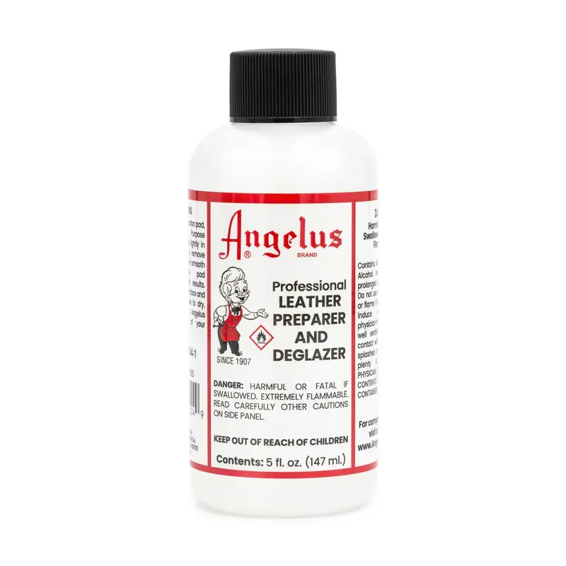 Angelus Leather Preparer and Deglazer (5 oz/147 mL) - Foot and Shoe Cleaning & Care Product, Removes Finish, Dirt, Oils, Preps for Dye, Paint, Customizing, Ideal for Sneaker Restoration, Shoe Cleaning & Care