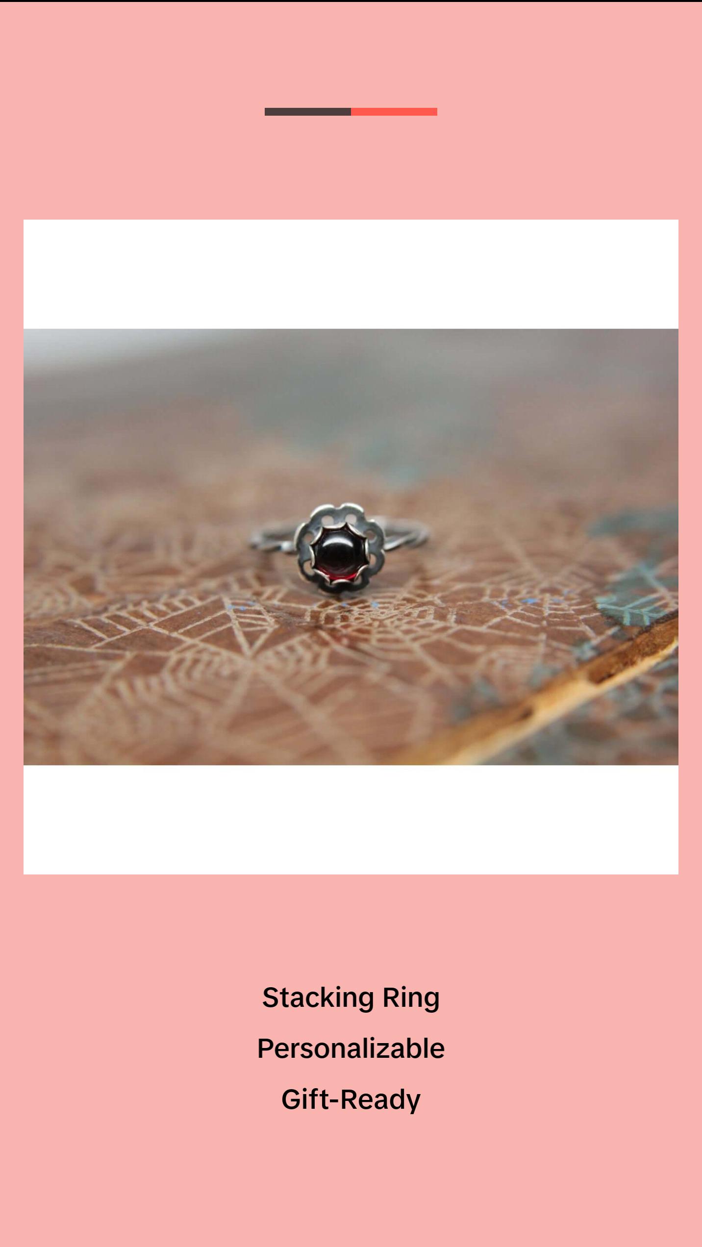 Delicate Sterling Silver Floral Gemstone Ring. Pretty sterling silver flower stacking ring with a gemstone center. Springtime bouquet ring.