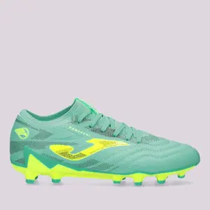 Joma Powerful FG Football Boots Turquoise Firm Ground Classic Adult Cleats with FIT System Lacing & EXO Counter Buttress