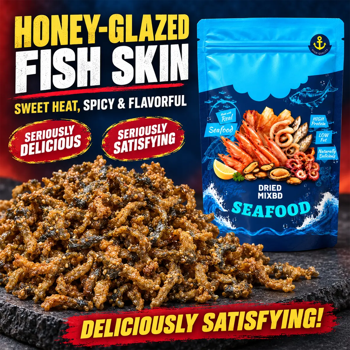 Stop forcing down those dry, bland protein bars or junk snacks! These wild Pacific cod skins will completely revolutionize your snacking experience. Honestly, most people have no idea just how beneficial ordinary cod skins are for your health!