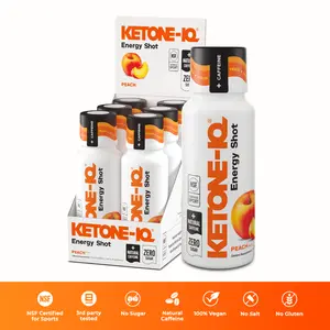 Ketone-IQ +Caffeine Shot Peach Beverage Energy