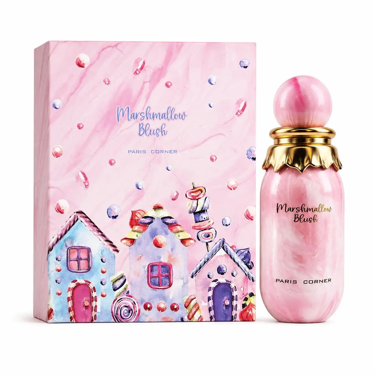 Paris Corner Women's Marshmallow Blush Pink Luxury Perfume - Sweet Feminine Fragrance, Ideal Gift for Women (Unisex Fragrance Option)