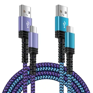 USB C Charger - 10FT Long Cord for Galaxy A16 A25 A35 S24 Ultra, USB A to USB Type C, 2-Pack for Android Phones