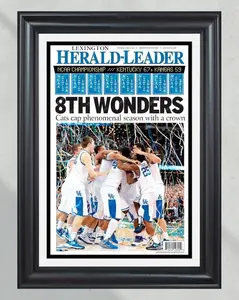 2012 Kentucky Wildcats '8th Wonders' NCAA Basketball Champions Unframed Poster - Anthony Davis Era Newspaper Print - Big Blue Nation History Decor