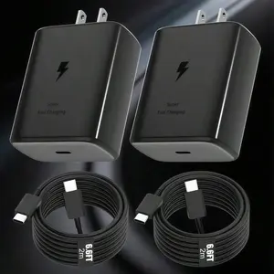 2-Pack 45w Super Fast Charger Type C Charging, USB-C Wall Plug, Compatible with Samsung Galaxy S Series & iPhone Models, High Efficiency Power Output