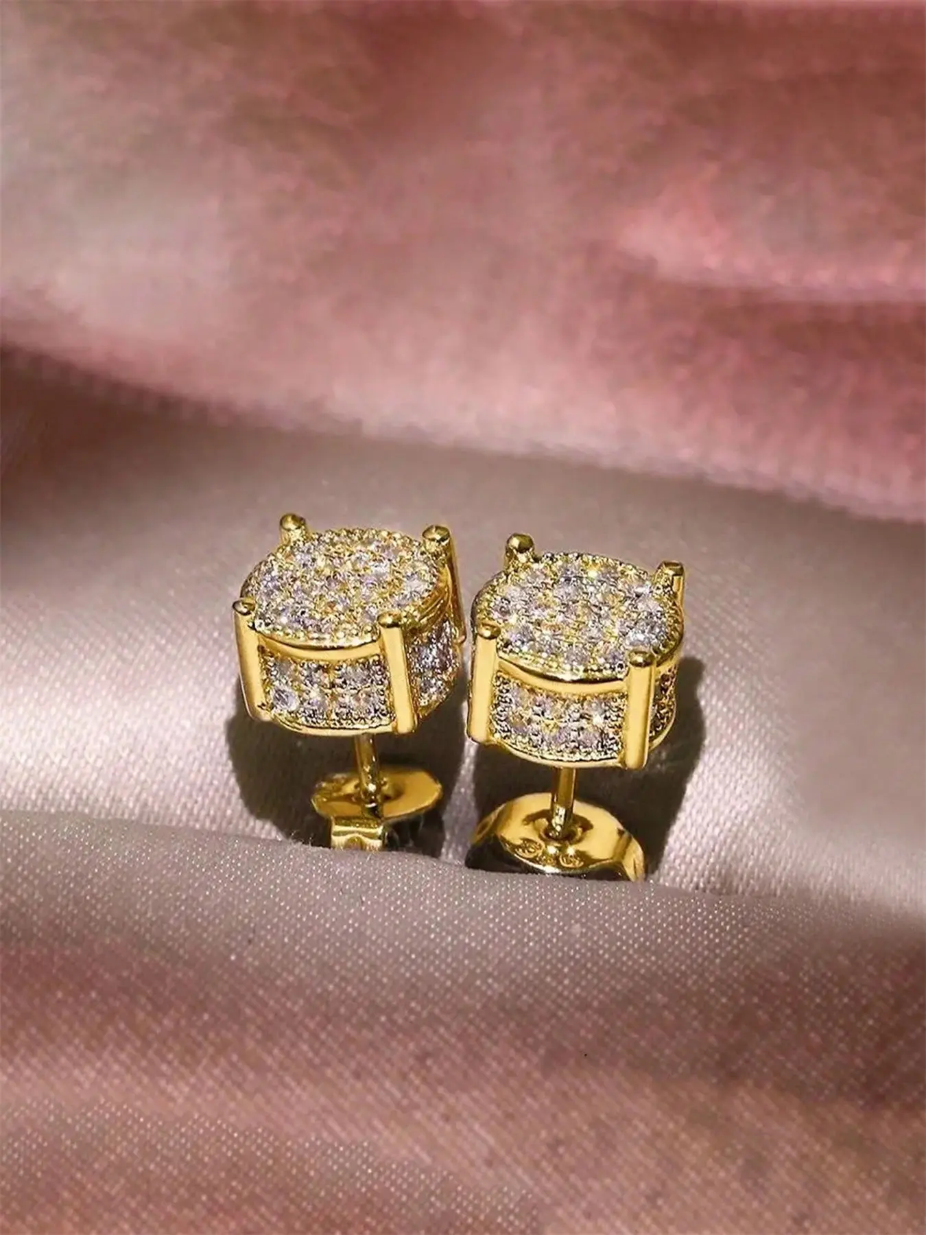 1 Pair Gorgeous Cubic Zirconia Stud Earrings For Women For Wedding Engagement Anniversary Party Jewelry Valentine's Day Gift Fine Studs