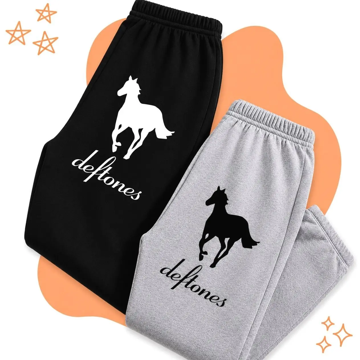 Vintage Deftones Band logo Sweatpants, Cotton Graphic Sweatpants, Perfect Outfit For Outdoors, Menswear, Womenswear, Fit for Men and Women All Seasons Basics, Trending 26  L
