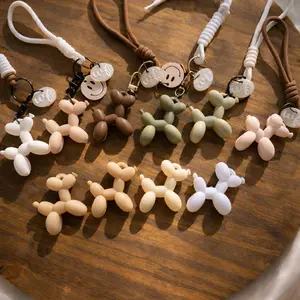 Balloon Dog Keychain | Cute Bag Charms | Customizable with Rope | Adorable Gift for Bags & Keys | Unique Accessory for Outfits