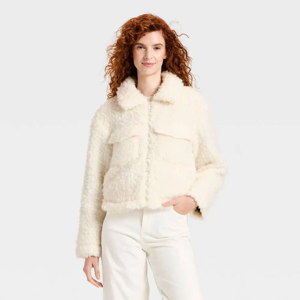 Women's Faux Shearling Jacket - Universal