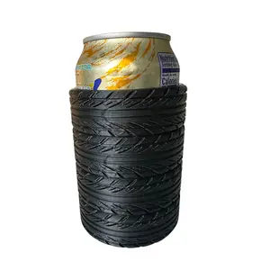 Car Inspired Stacked Tire Canned Drink Holder  - Perfect for Your Next Outdoor Event - Drinkware