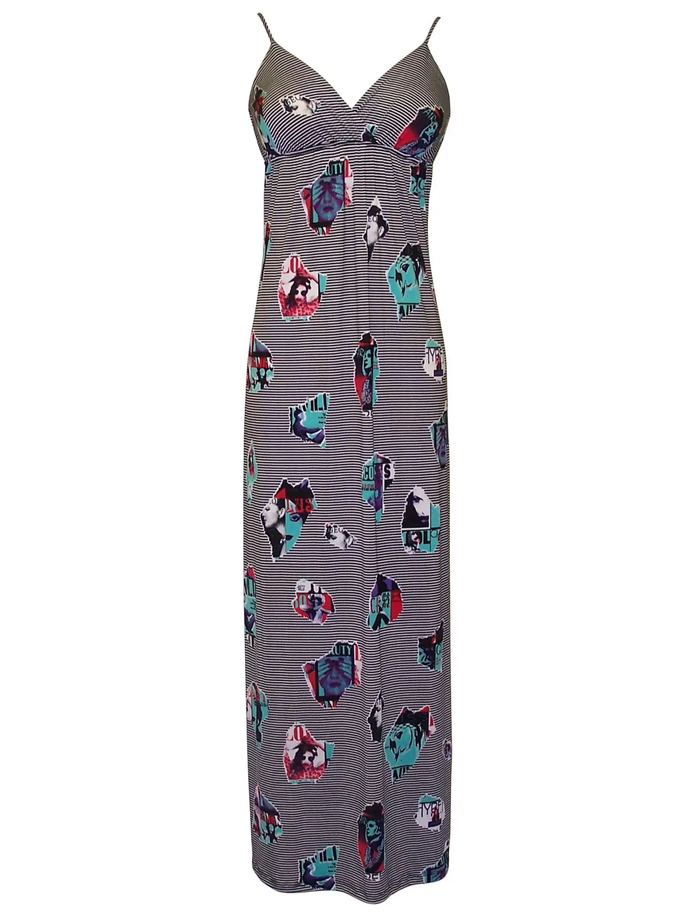 PacificPlex Retro Pop Art Photo Print Jersey Slim Sundress Maxi Dress  Spaghetti Strap Casual Wear Fashion Fabric Sleeveless Smooth Soft - TikTok  Shop