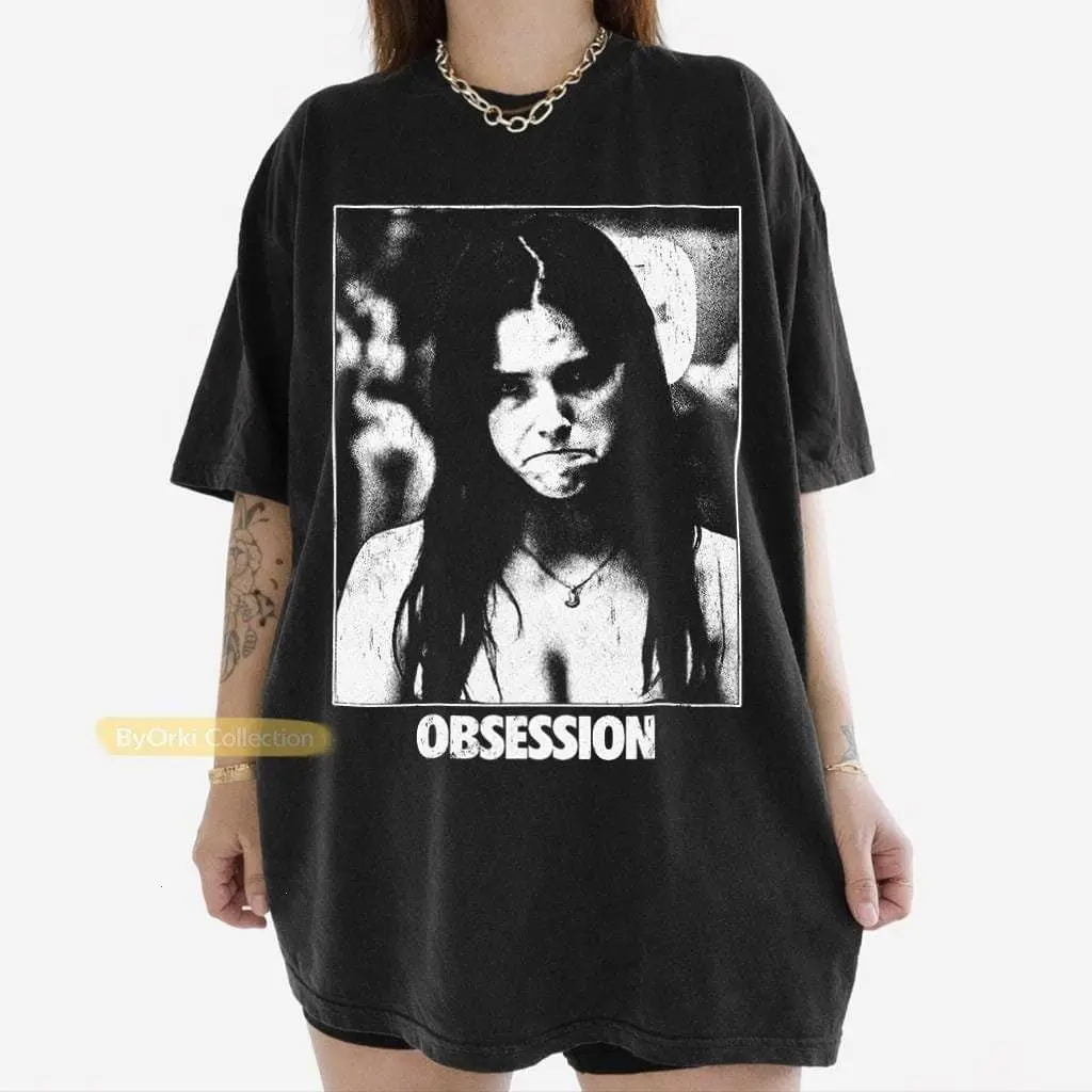 Vintage OBSESSION Movie T-Shirt, Frowning Nikki Graphic Tee, Gothic Horror Tee